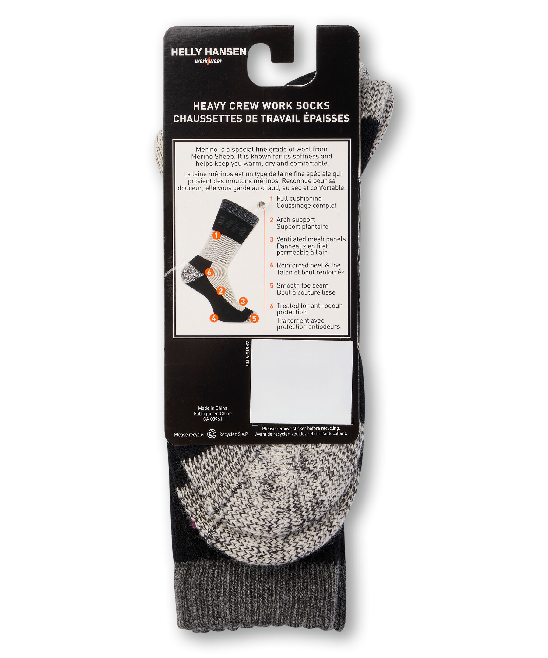 Chaussettes mi-mollet épaisses pour hommes, Summit, Helly Hansen Workwear