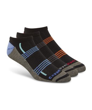 Copper Sole Men's 3 pk Extreme Athletic No Show Socks