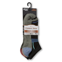 Copper Sole Men's 3 pk Extreme Athletic No Show Socks Front_Flat