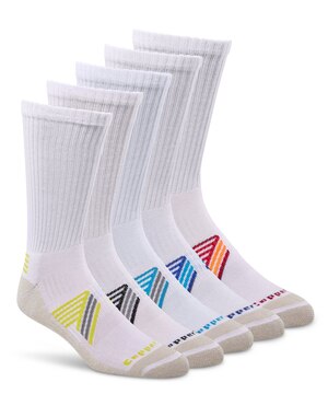 Chaussettes mi-mollet pour hommes, Extreme Athletic, Copper Sole, paquet de 5 paires