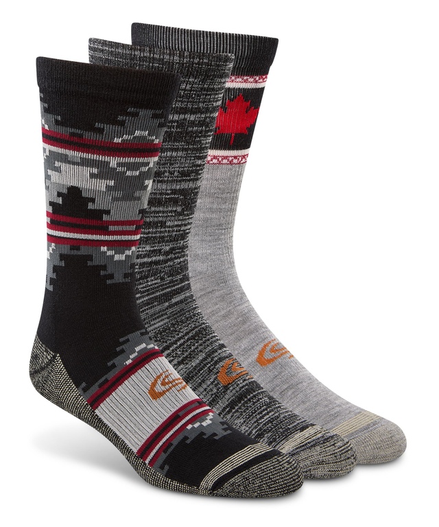 Chaussettes en laine mérinos pour hommes, Copper Sole, paquet de 3 paires