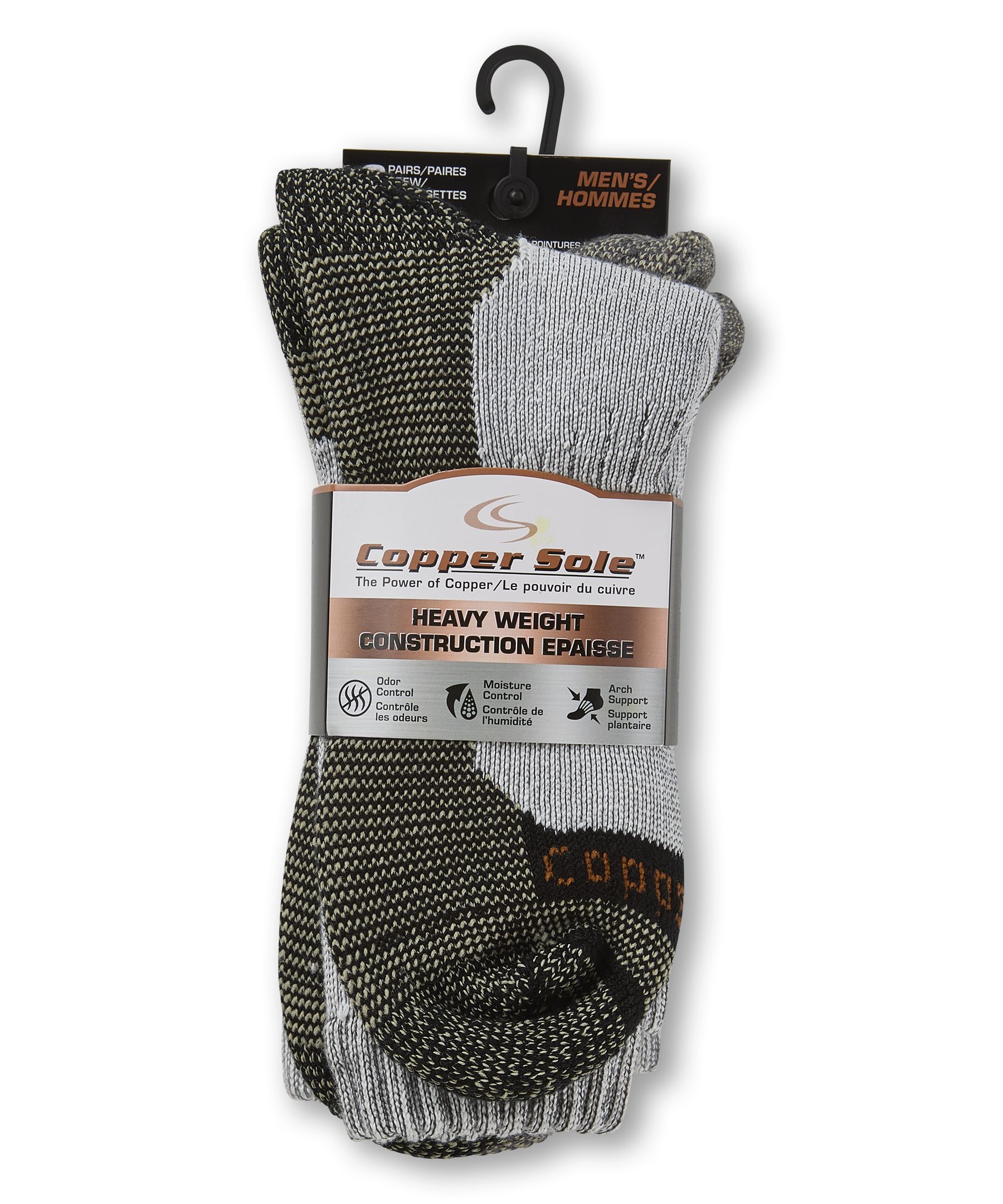 Copper Sole Men's 2 pk Heavy Weight Socks