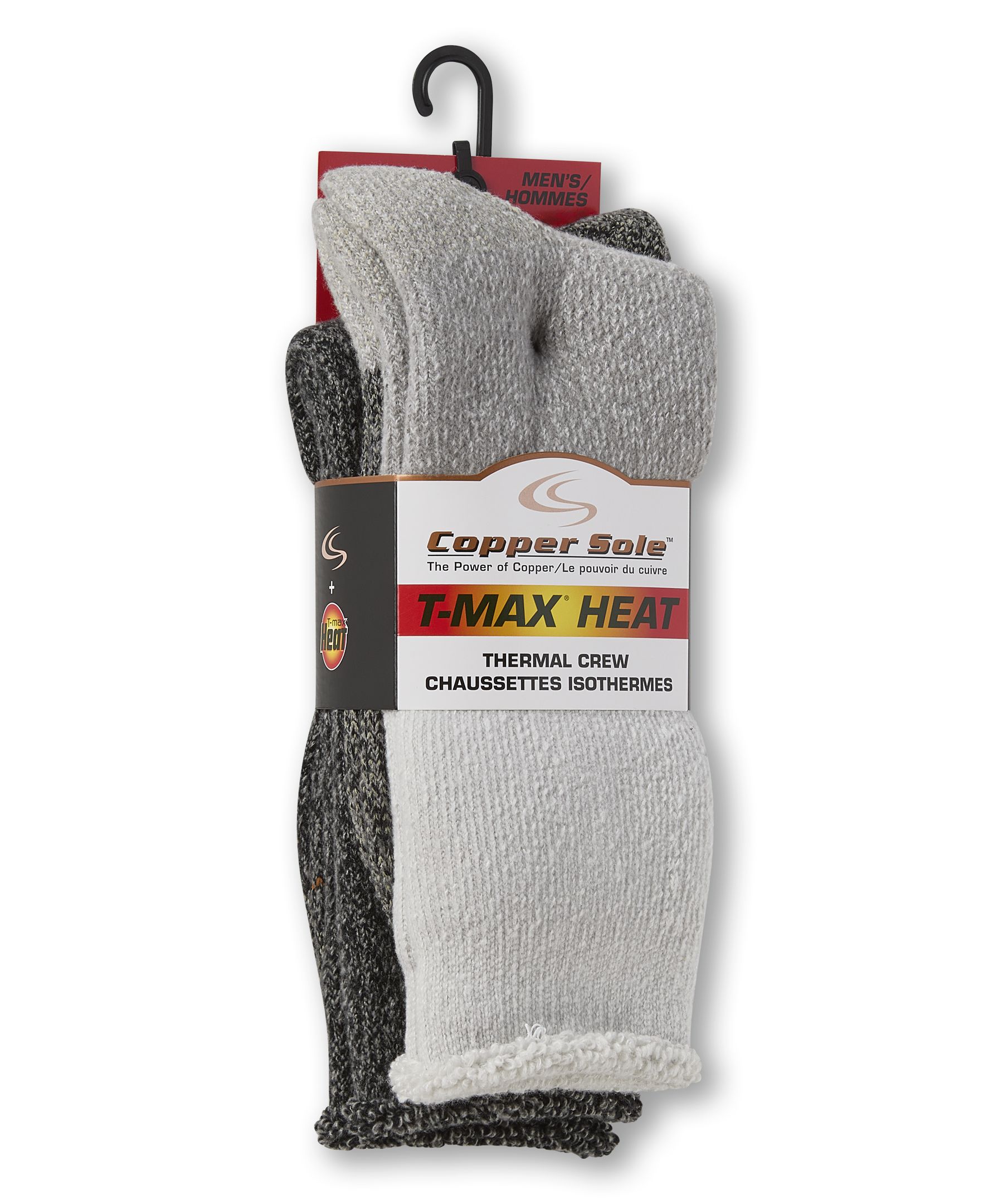 Copper Sole Men's 2 pk Supersoft Thermal Socks