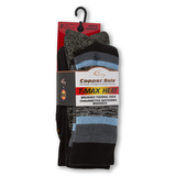 Mi-chaussettes isothermes brossées avec T-Max Heat pour hommes, Copper Sole, paquet de 2 paires Front_Angled_Right