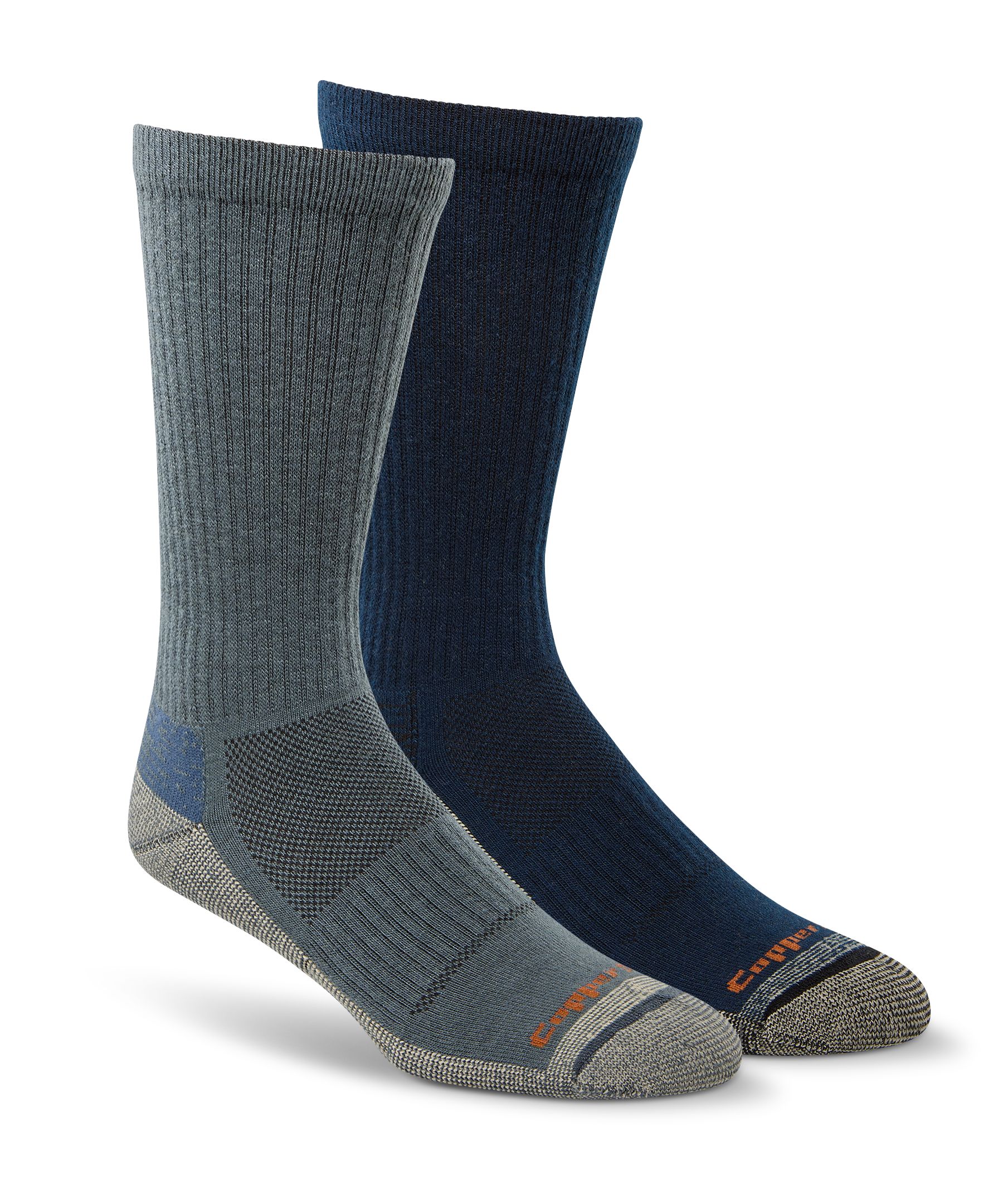 Copper Sole Men's 2pk Everyday Crew Socks