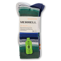 Chaussettes de tous les jours avec Repreve pour hommes, Merrell, paquet de 3 paires Front_Flat