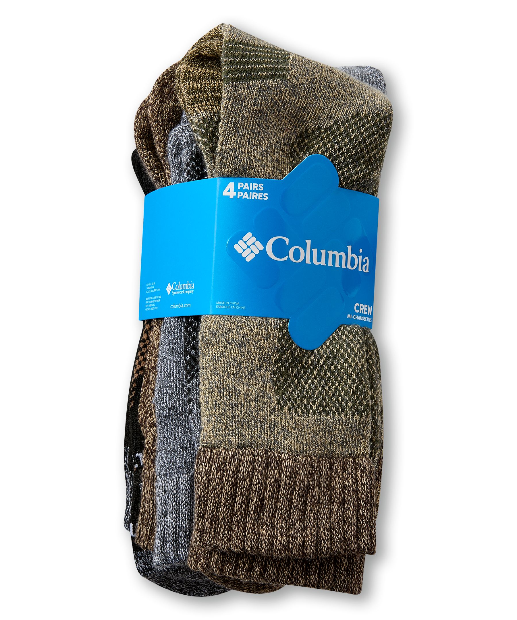 Columbia Men's 4 pk Moisture Control Full Cushion Socks
