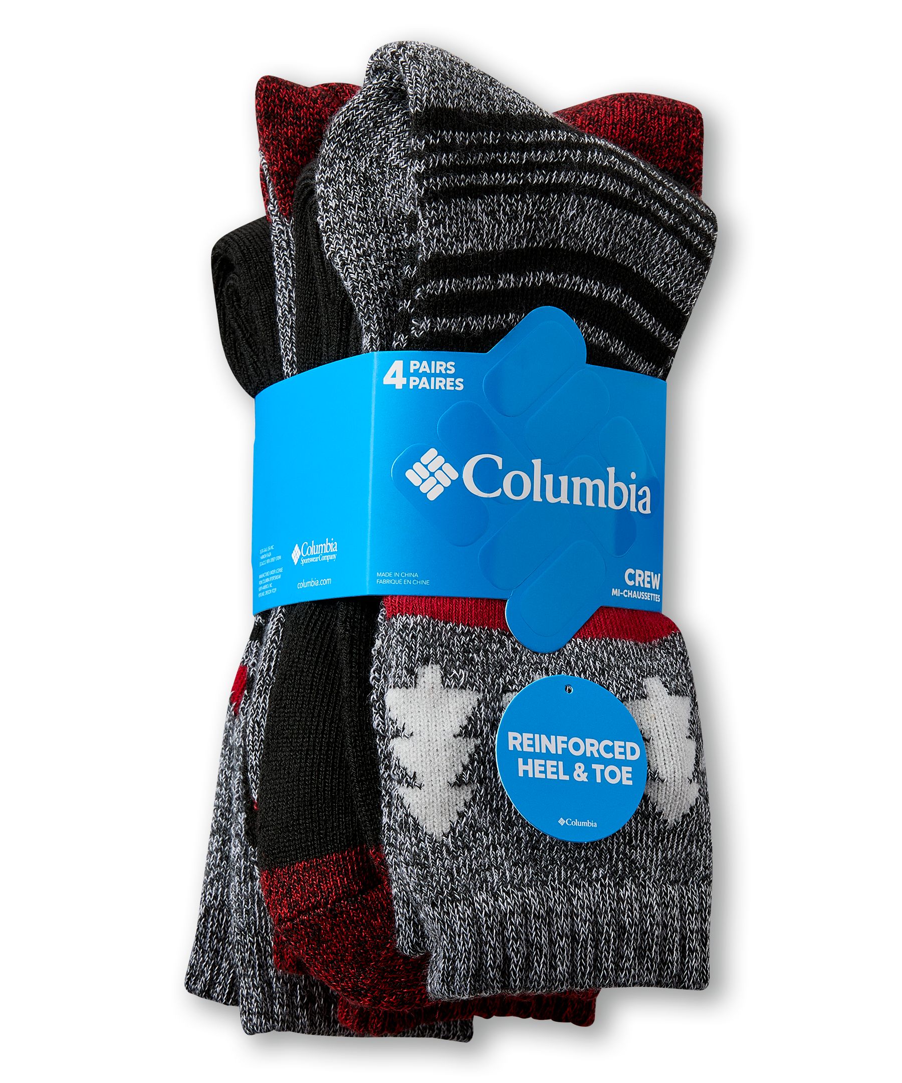 Columbia Men's 4 pk Moisture Control Full Cushion Socks