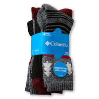 Chaussettes entièrement rembourrées avec contrôle de l'humidité pour hommes, Columbia, paquet de 4 paires Front_Angled_Right
