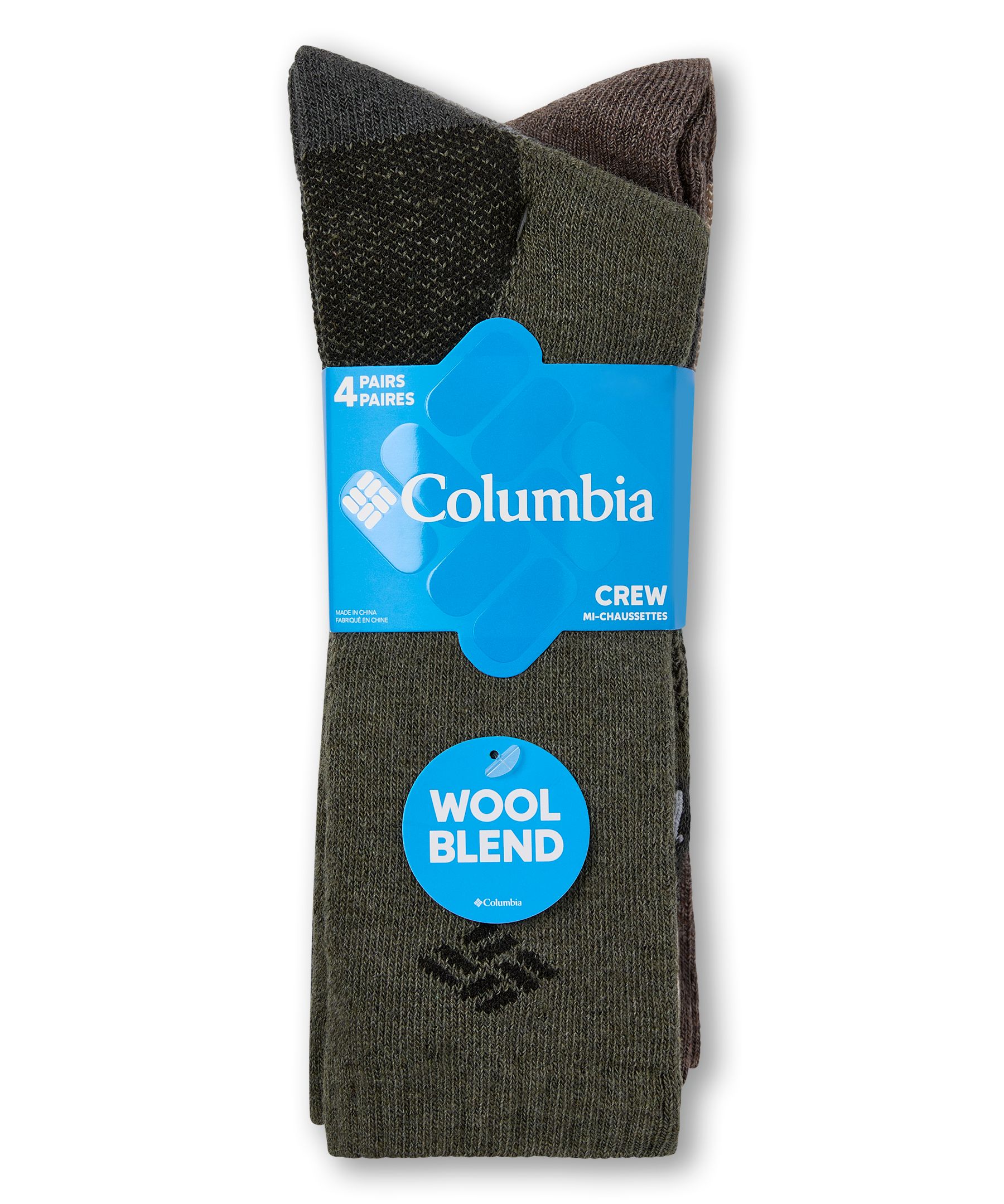 Chaussettes pour bottes en mélange de laine pour hommes, Columbia, paquet de 4&nbsp;paires