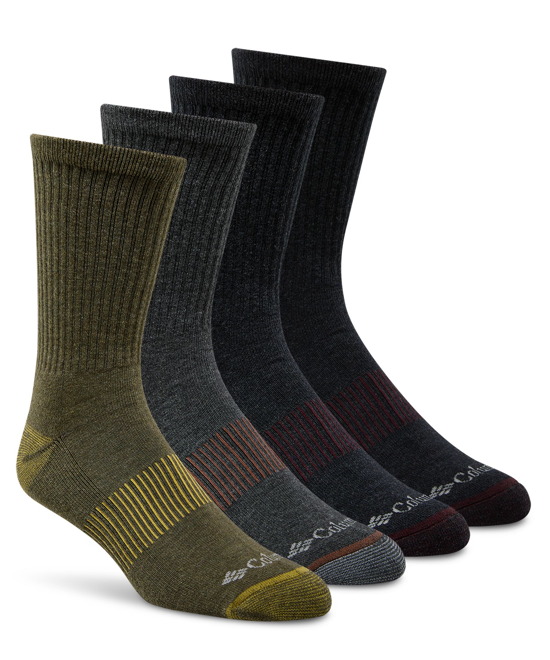 Mi-chaussettes côtelées pour hommes, Columbia, paquet de 4&nbsp;paires