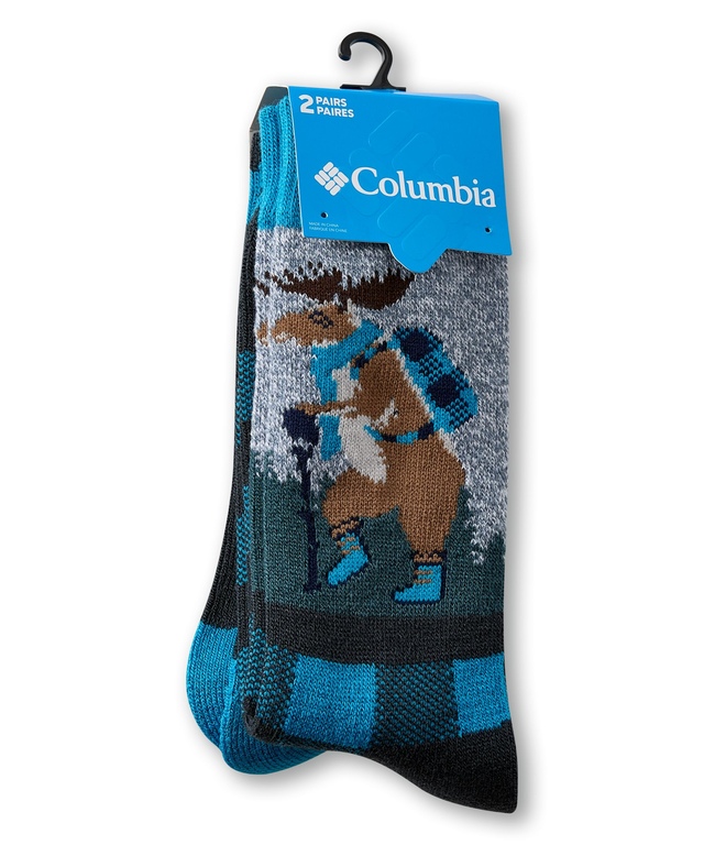 Chaussettes isothermes pour hommes, Yeti At Sunset, Columbia, paquet de 2 paires Front_Angled_Right