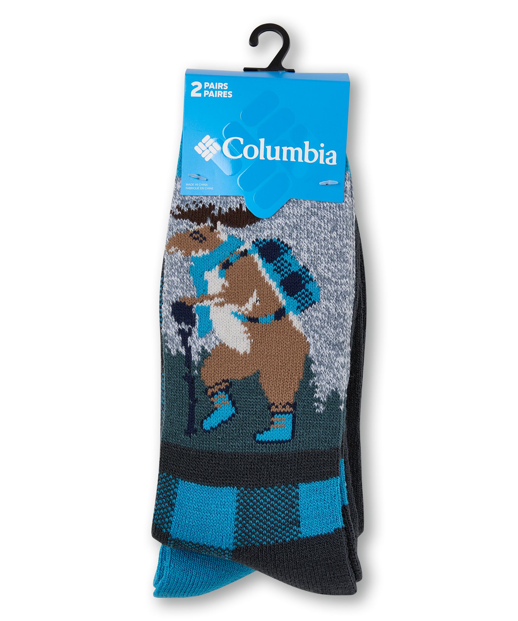 Chaussettes isothermes pour hommes, Yeti At Sunset, Columbia, paquet de 2&nbsp;paires