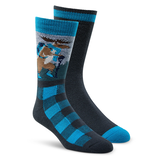 Columbia Men's 2 pk Yeti At Sunset Thermal Socks Front_Angled_Right