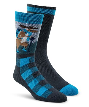 Chaussettes isothermes pour hommes, Yeti At Sunset, Columbia, paquet de 2 paires