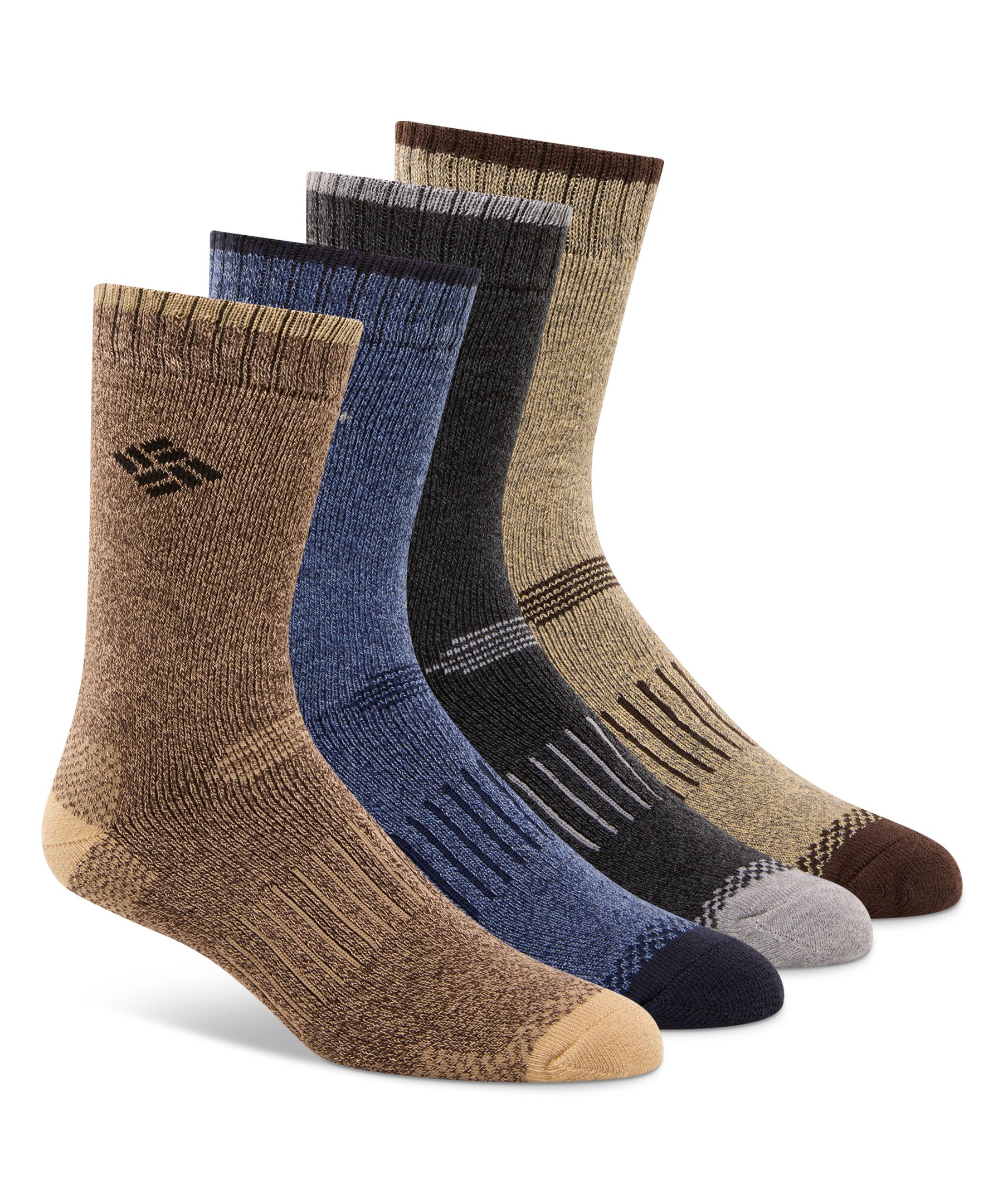 Chaussettes entièrement rembourrées avec contrôle de l'humidité pour hommes, Columbia, paquet de 4&nbsp;paires