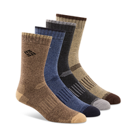 Chaussettes entièrement rembourrées avec contrôle de l'humidité pour hommes, Columbia, paquet de 4 paires Front_Angled_Right