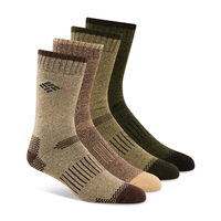 Chaussettes entièrement rembourrées avec contrôle de l'humidité pour hommes, Columbia, paquet de 4 paires Front_Angled_Right