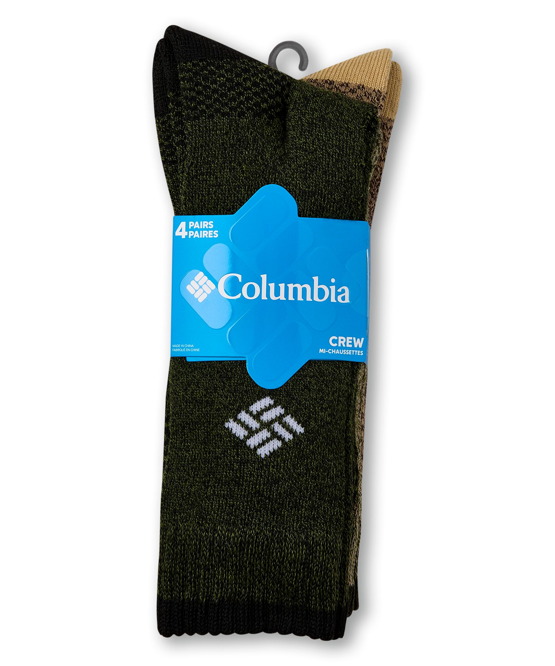 Columbia Men's 4pk Moisture Control Full Cushion Socks