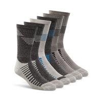 Denver Hayes 6-Pack Casual Crew Socks Front_Angled_Right