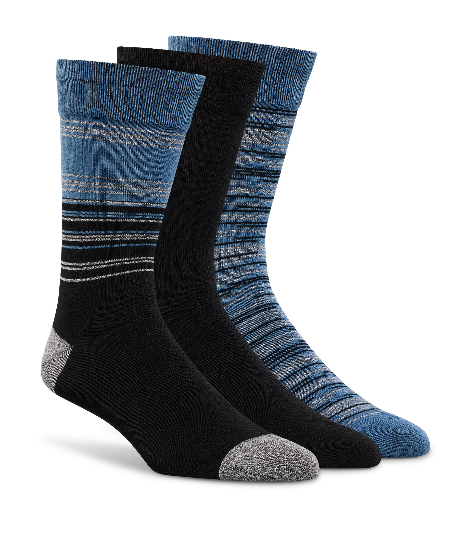 Mi-chaussettes décontractées Denver Hayes, paquet de 3&nbsp;paires, 1 acheté, 1 offert