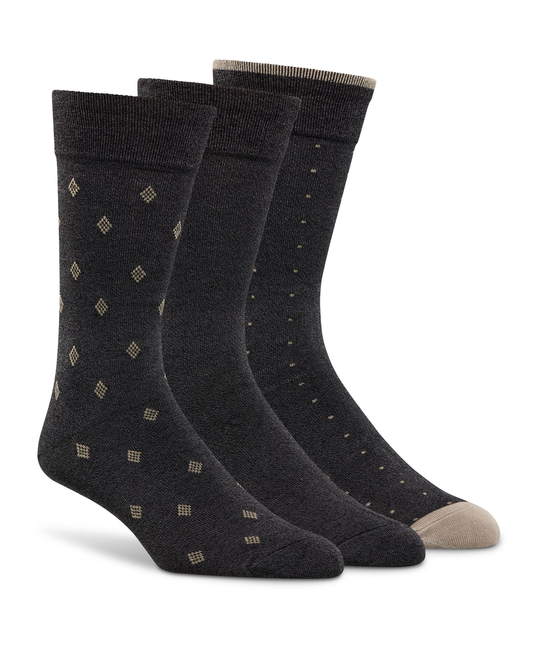 Mi-chaussettes décontractées Denver Hayes, paquet de 3&nbsp;paires, 1 acheté, 1 offert