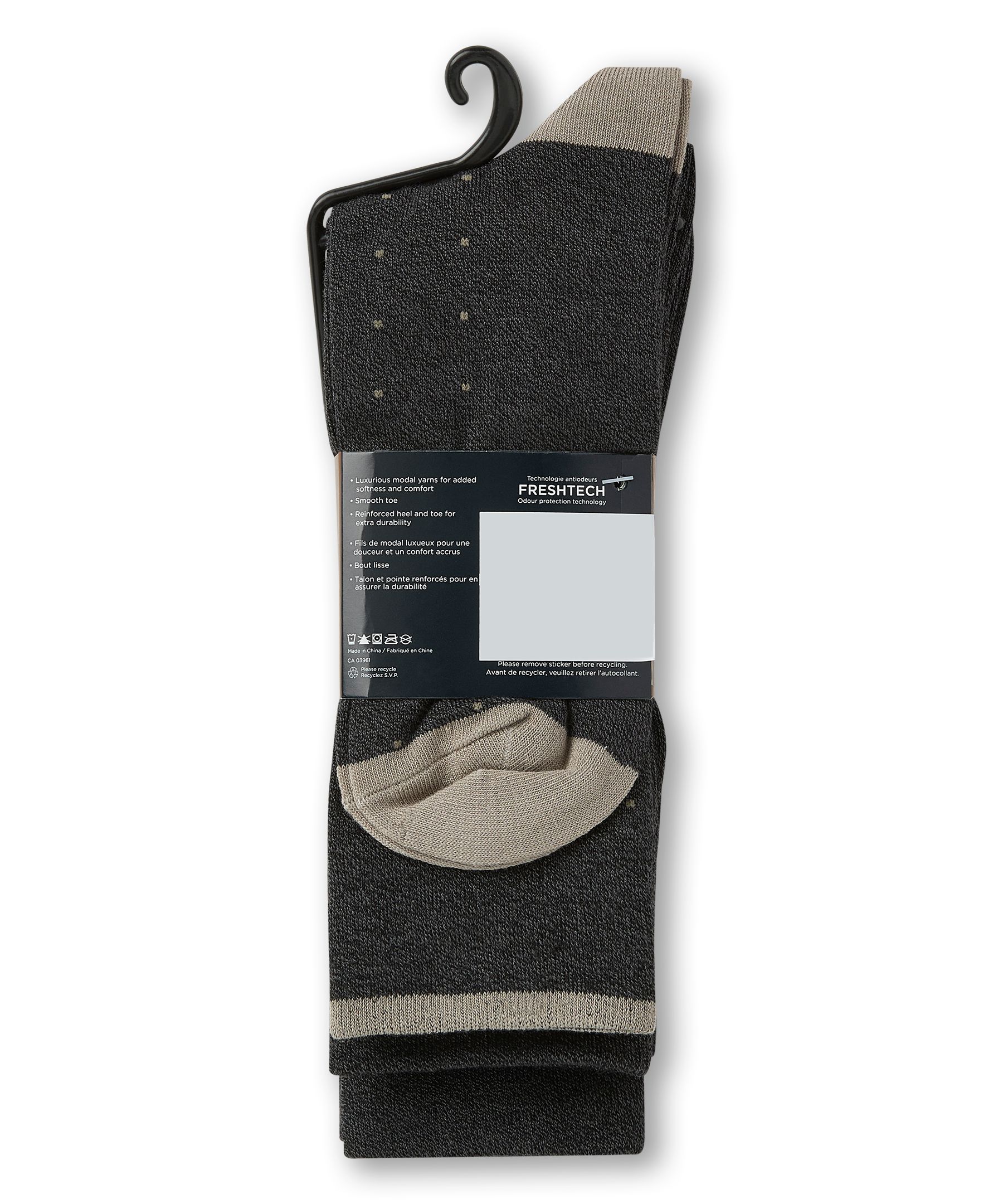 Mi-chaussettes décontractées Denver Hayes, paquet de 3&nbsp;paires, 1 acheté, 1 offert