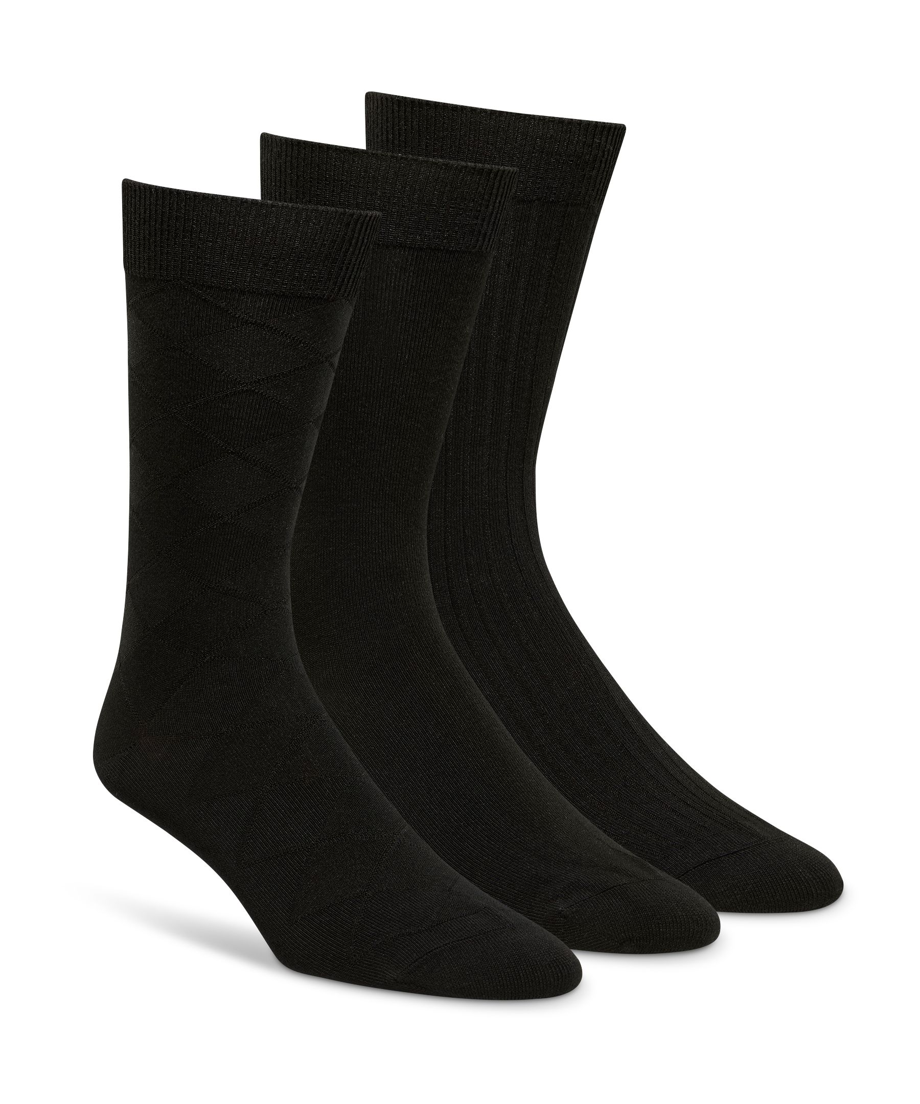 Mi-chaussettes décontractées de couleur unie pour hommes, Denver Hayes, paquet de 3&nbsp;paires