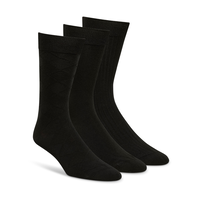 Denver Hayes Men's 3-Pack Solid Casual Crew Socks Front_Angled_Right