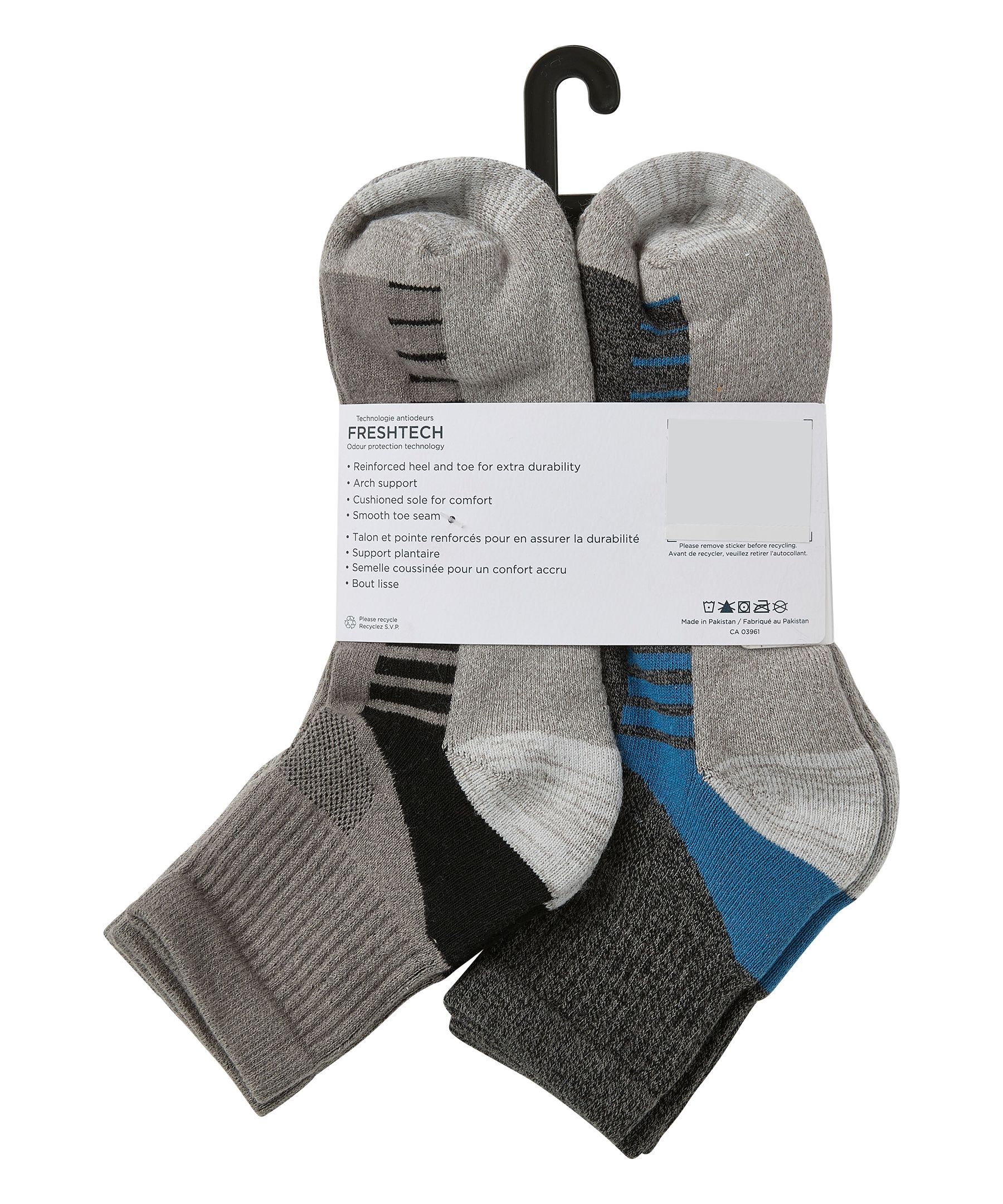 Mi-chaussettes décontractées, Denver Hayes, paquet de 6&nbsp;paires