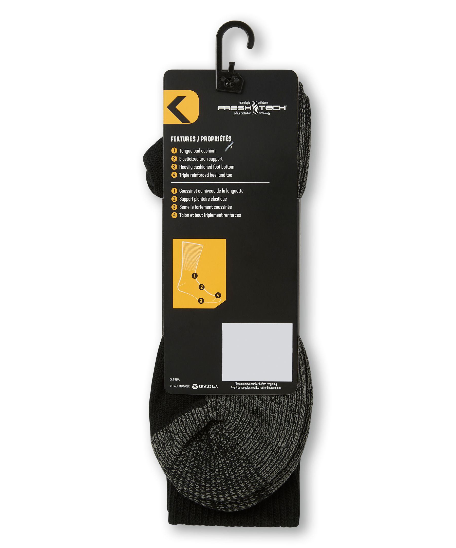 Dakota Men's Steel Toe Crew Work Socks