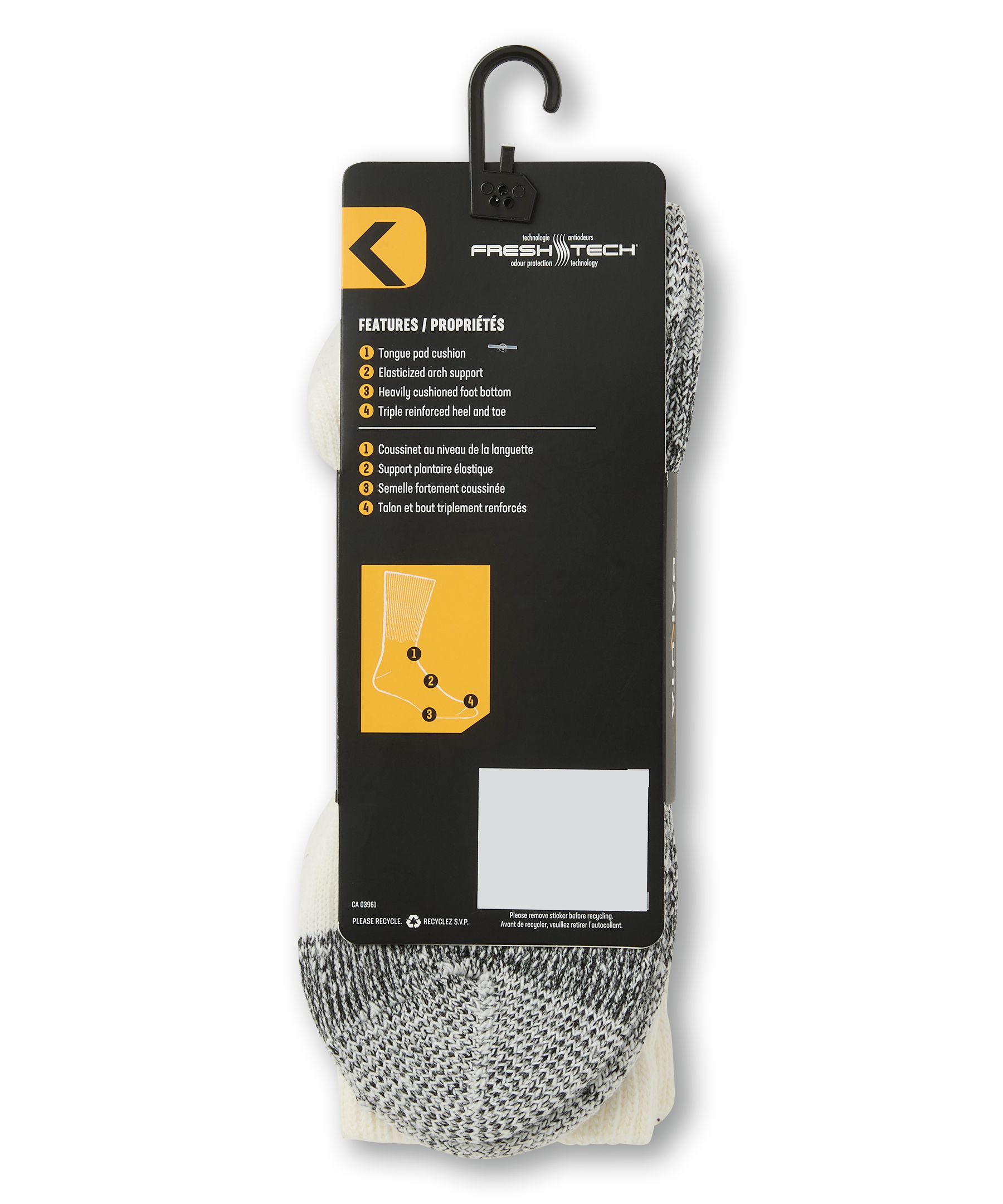 Dakota Men's Steel Toe Crew Work Socks