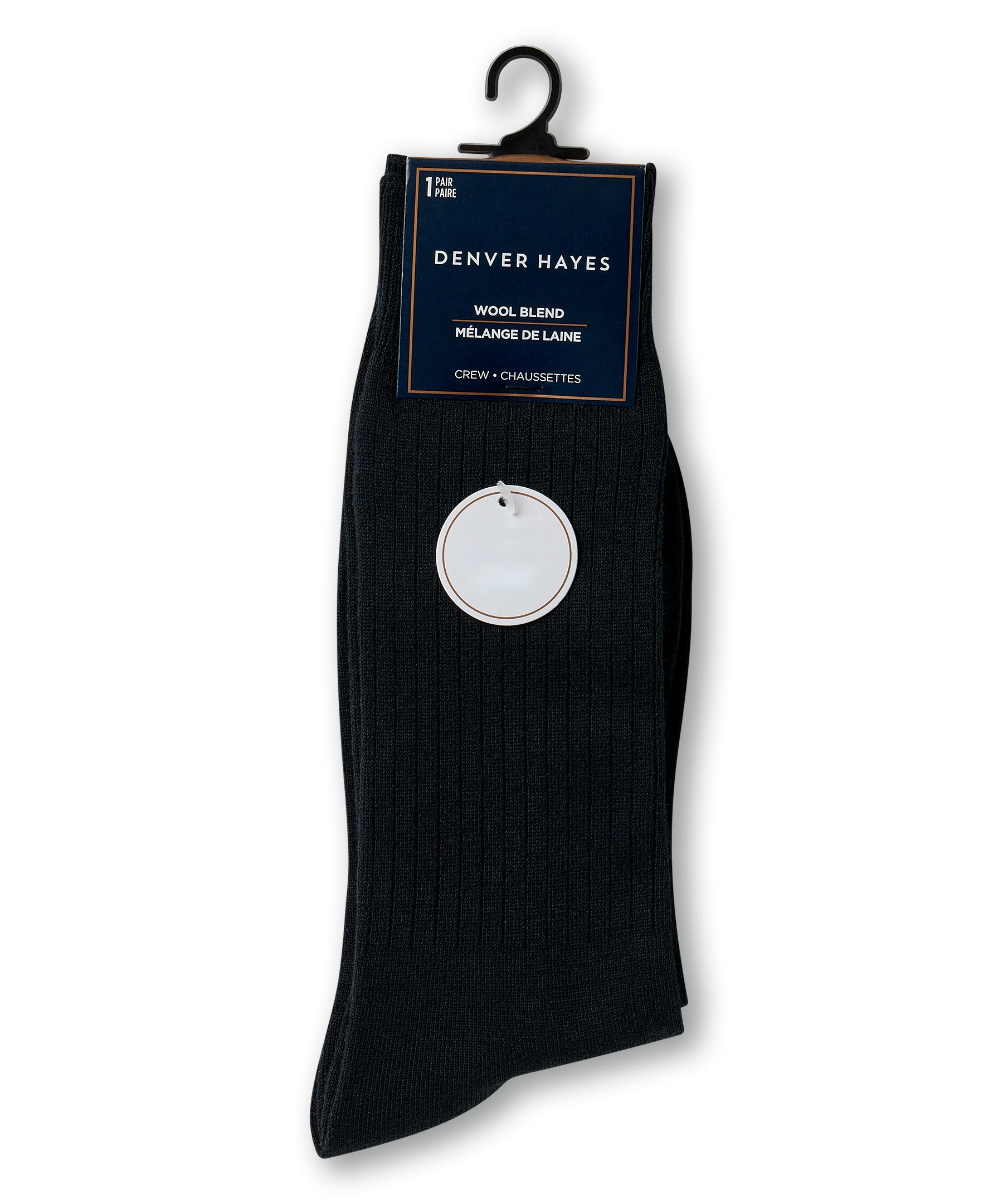 Denver Hayes Men's Wool Blend Casual Socks