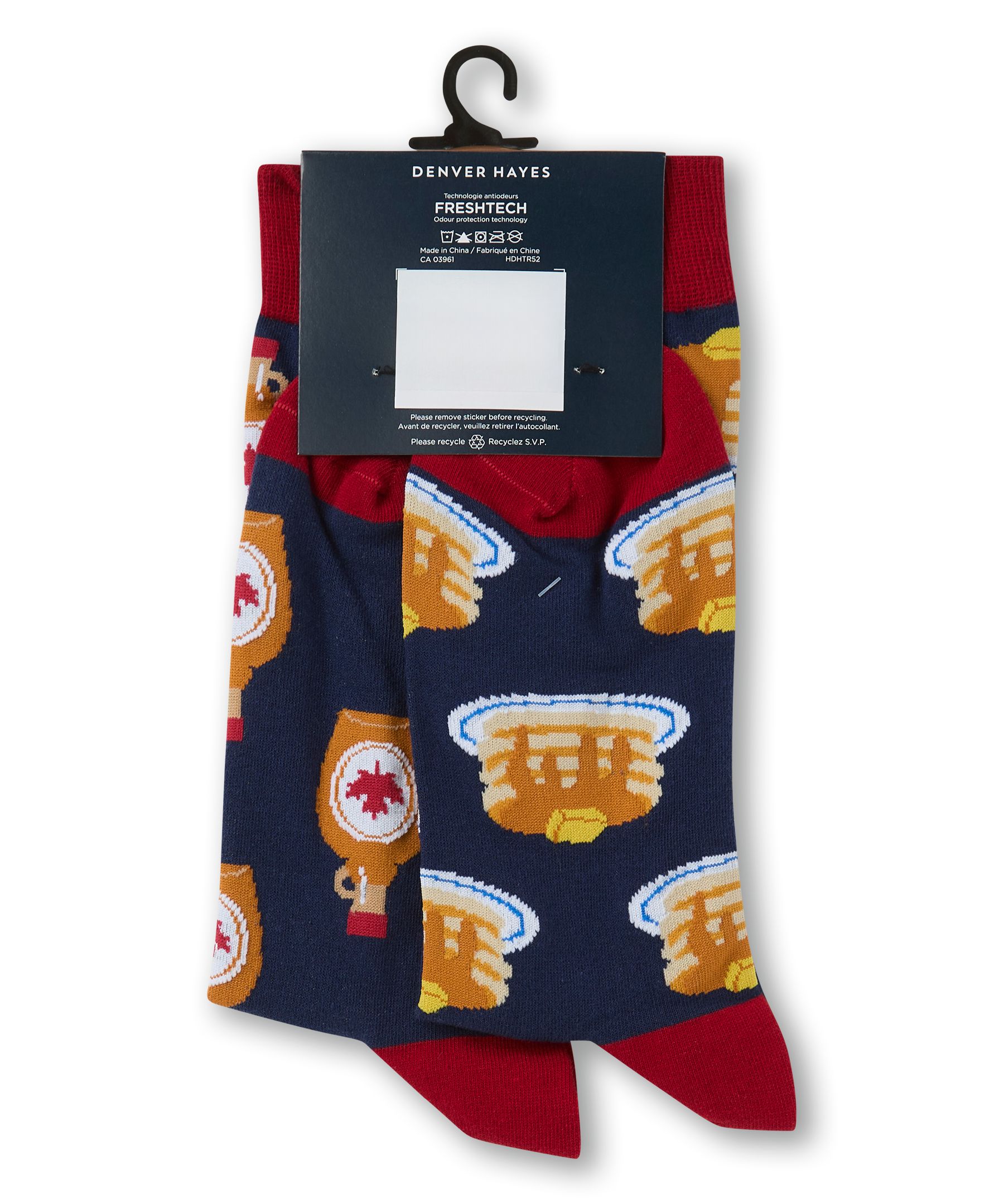 Denver Hayes Men's Novelty Miss Match Pattern Casual Socks