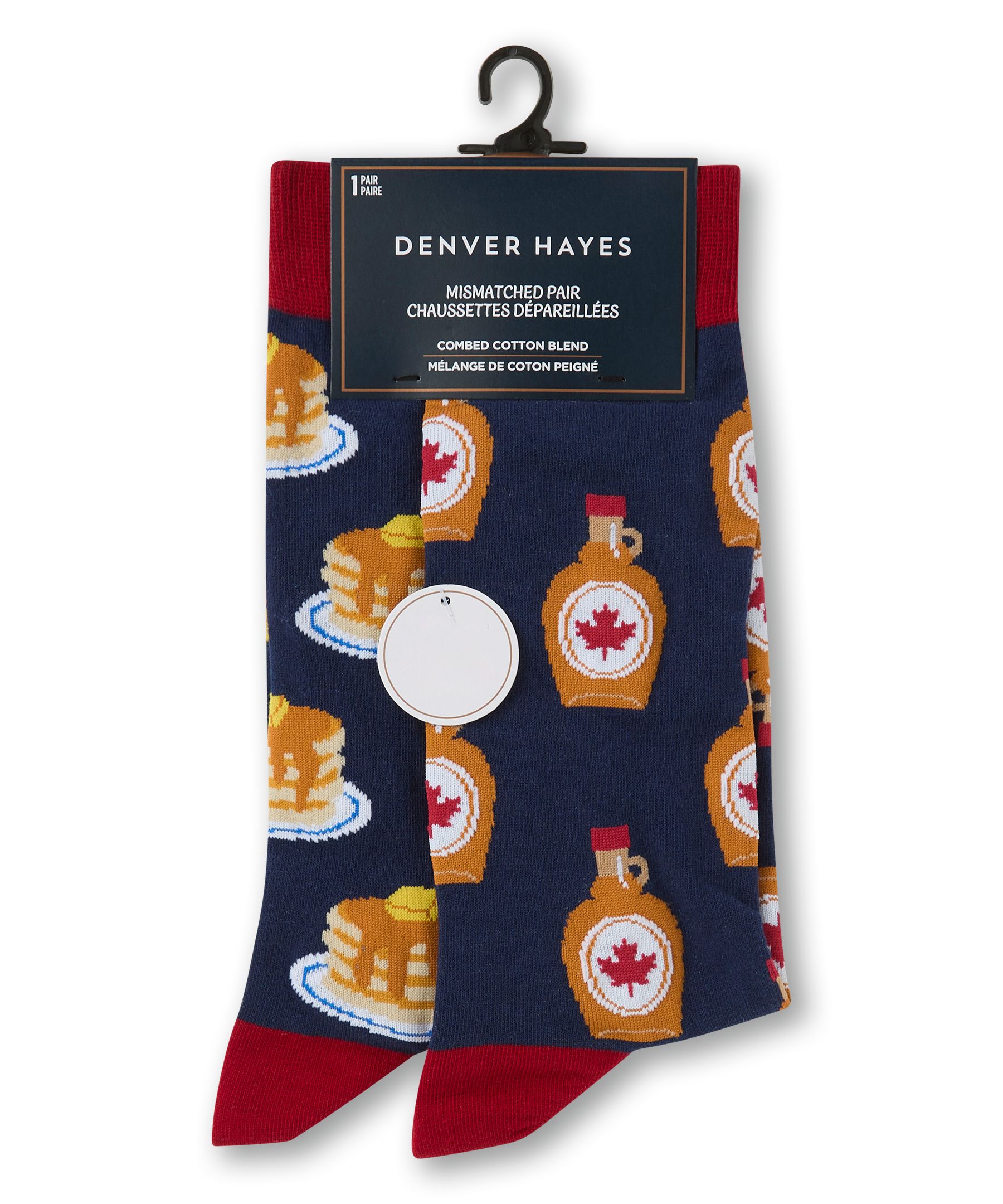 Denver Hayes Men's Novelty Miss Match Pattern Casual Socks
