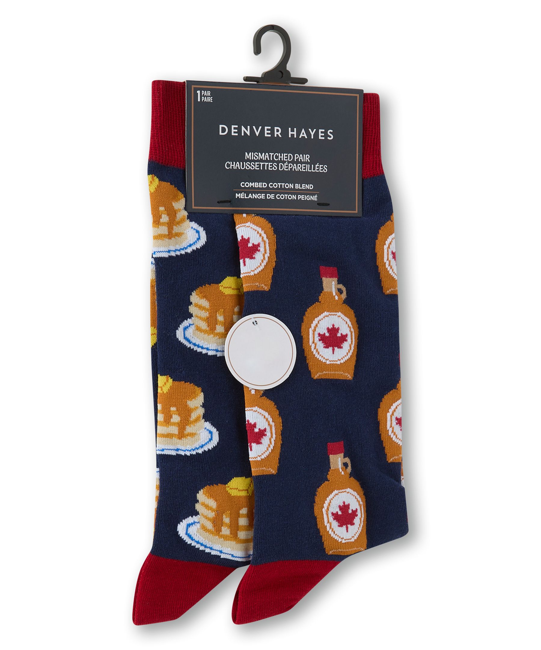 Denver Hayes Men's Novelty Miss Match Pattern Casual Socks