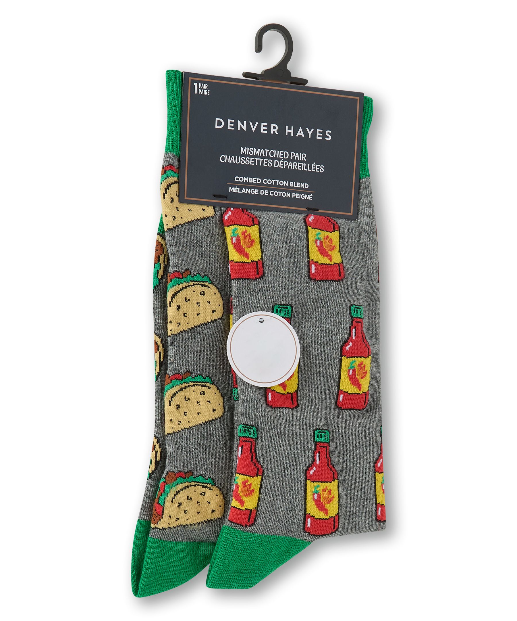 Chaussettes décontractées à motif fantaisie pour hommes, Miss Match, Denver Hayes
