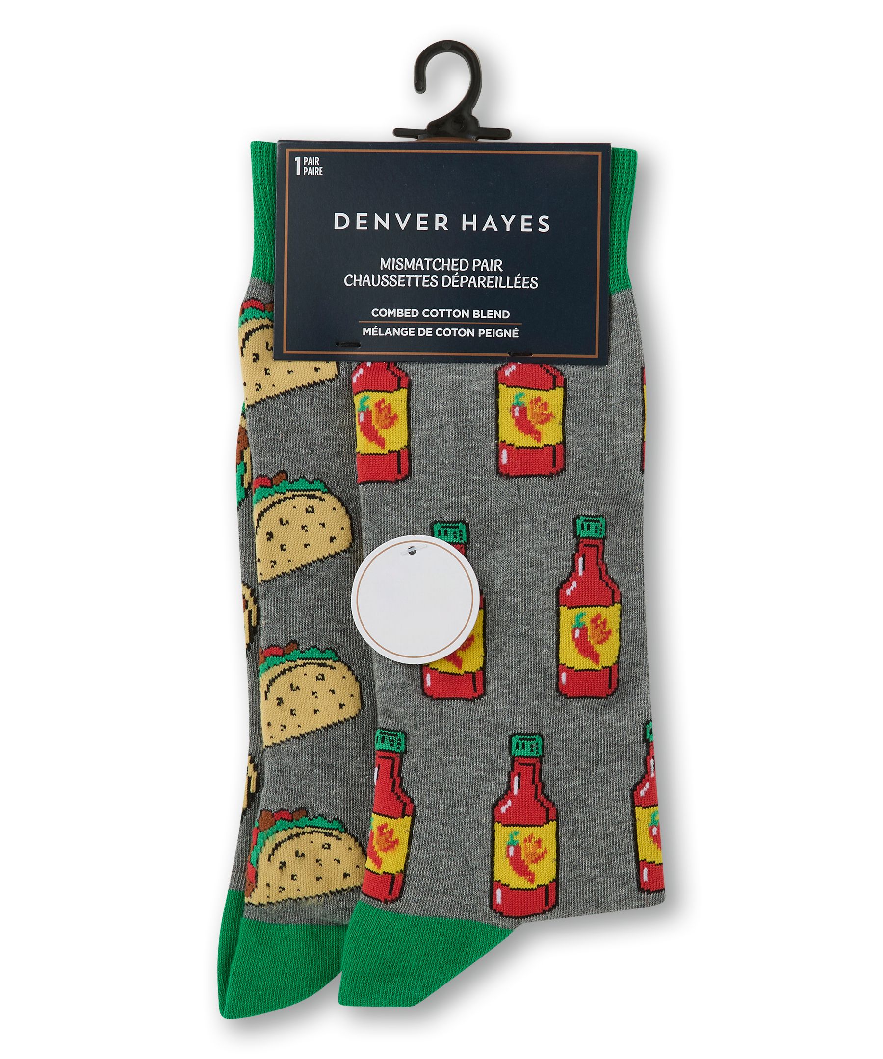 Chaussettes décontractées à motif fantaisie pour hommes, Miss Match, Denver Hayes