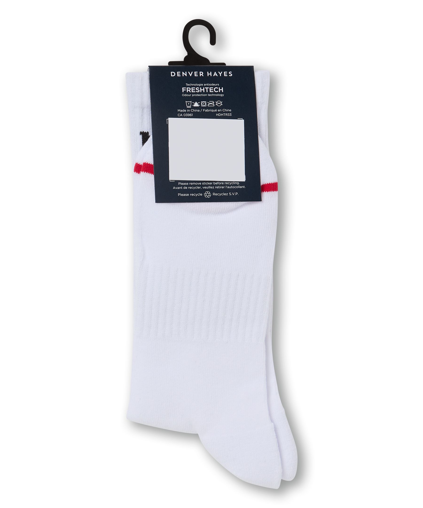 Chaussettes décontractées blanches à motif fantaisie pour hommes, Denver Hayes