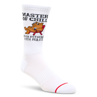 Chaussettes décontractées blanches à motif fantaisie pour hommes, Denver Hayes Front_Angled_Right