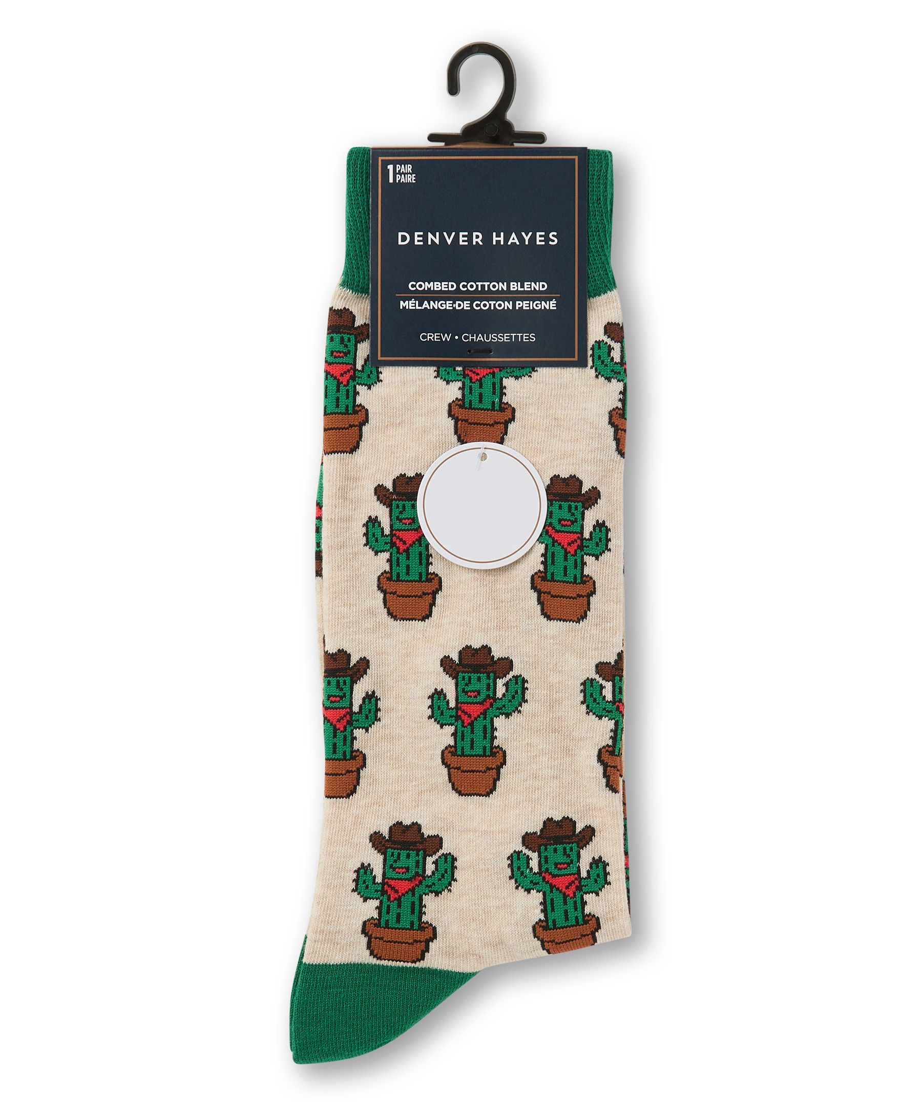 Chaussettes décontractées à motif fantaisie miniature pour hommes, Denver Hayes
