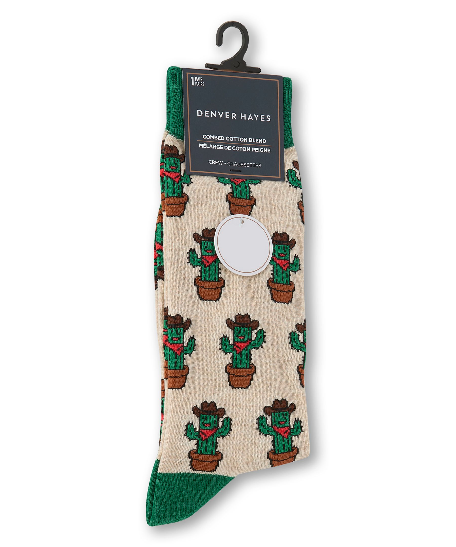 Chaussettes décontractées à motif fantaisie miniature pour hommes, Denver Hayes