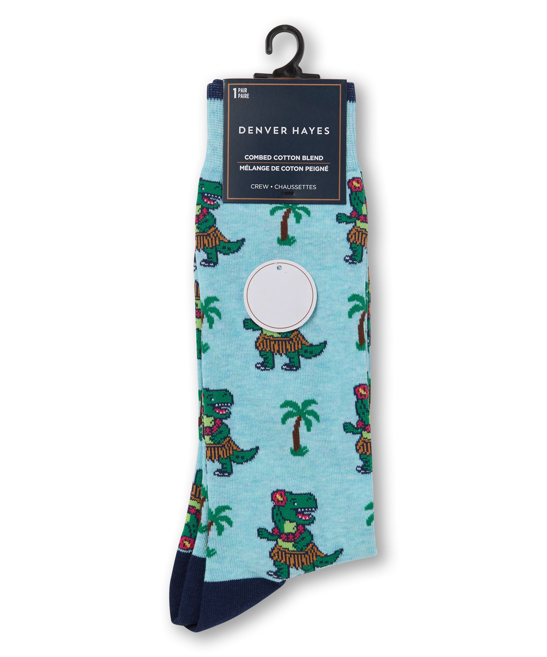 Denver Hayes Men's Novelty Tropical Pattern Casual Socks