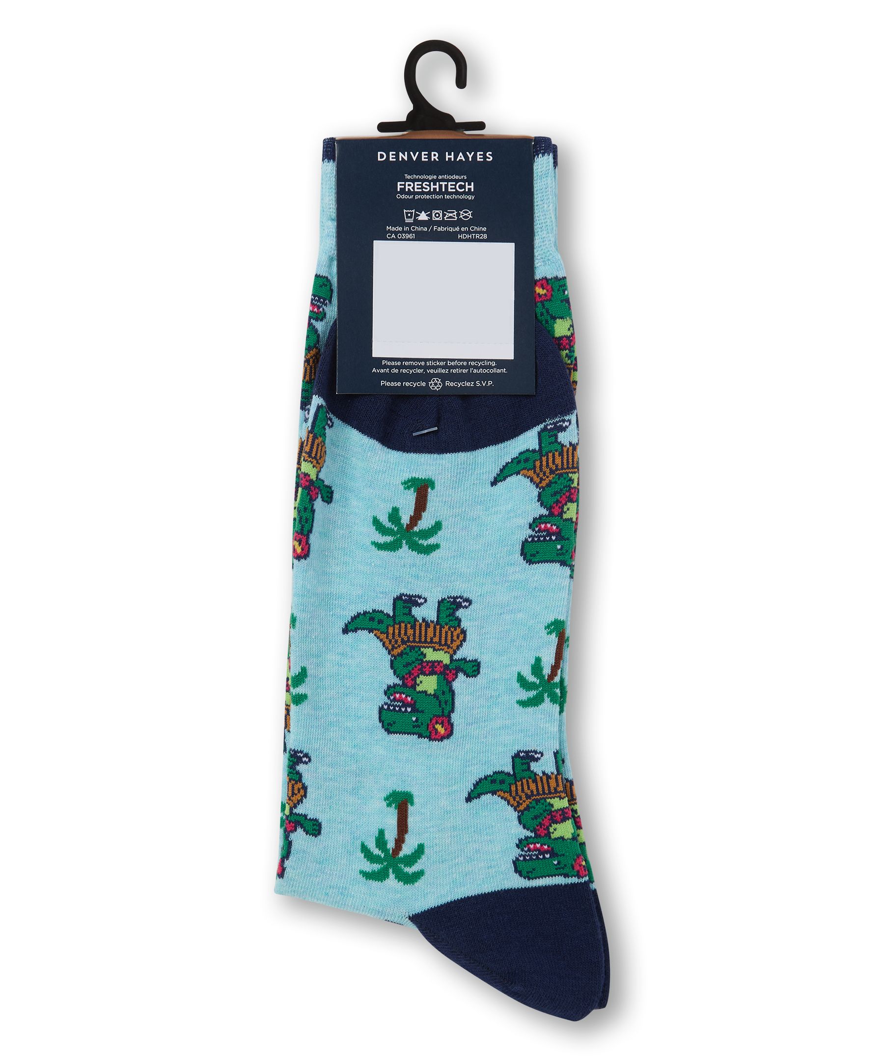 Denver Hayes Men's Novelty Tropical Pattern Casual Socks
