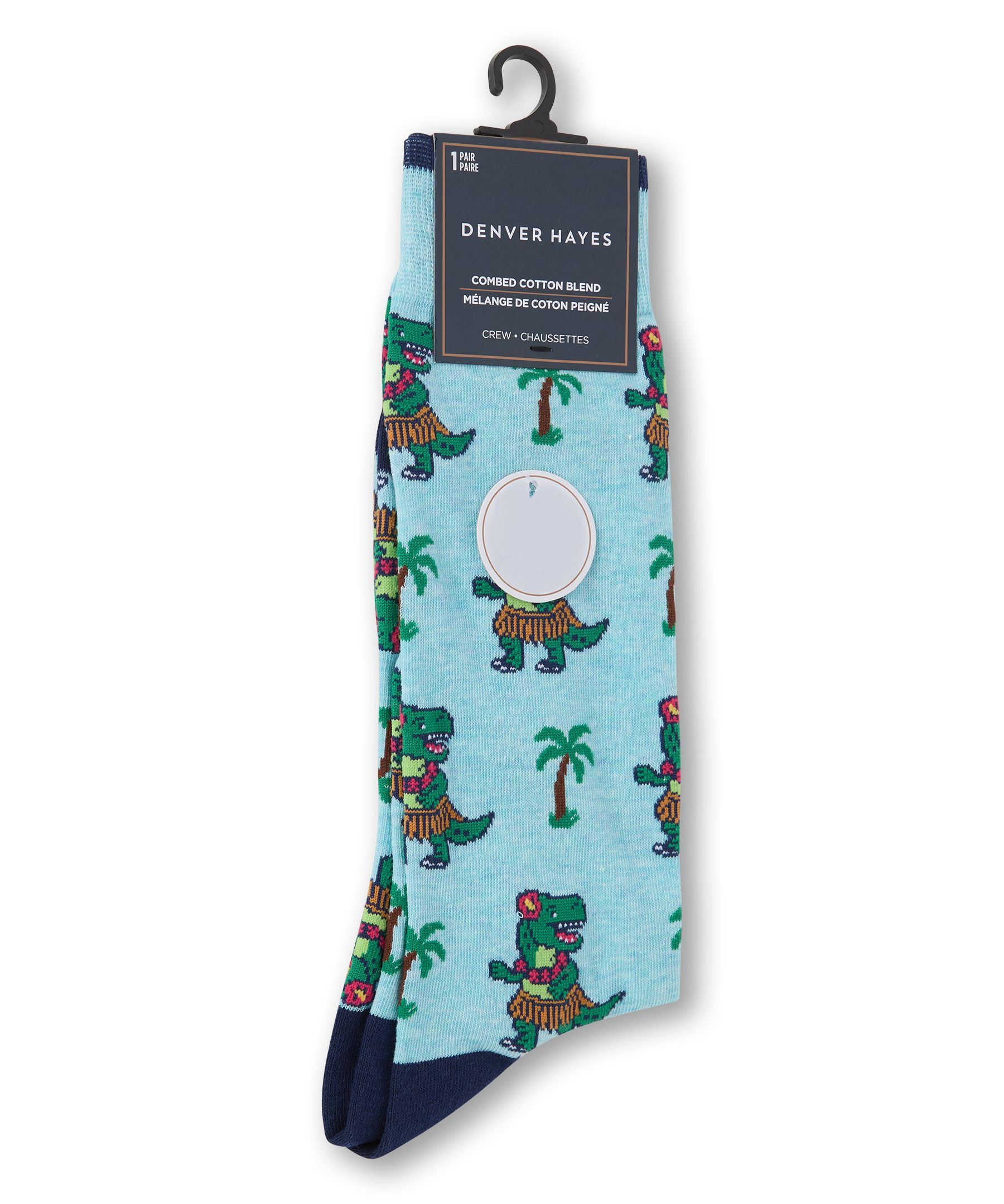 Denver Hayes Men's Novelty Tropical Pattern Casual Socks