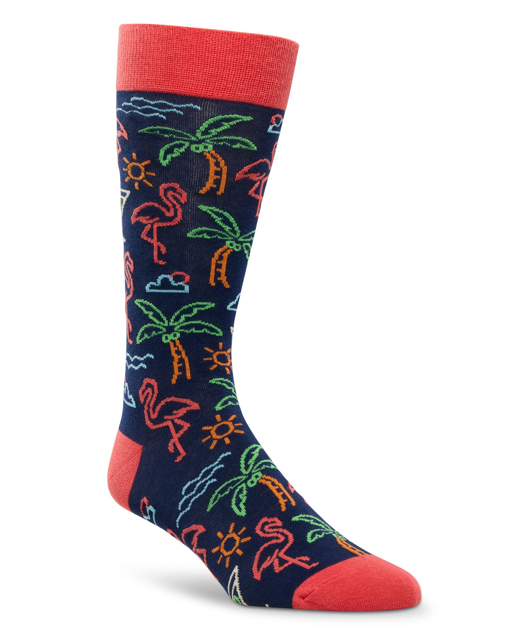 Denver Hayes Men's Novelty Tropical Pattern Casual Socks