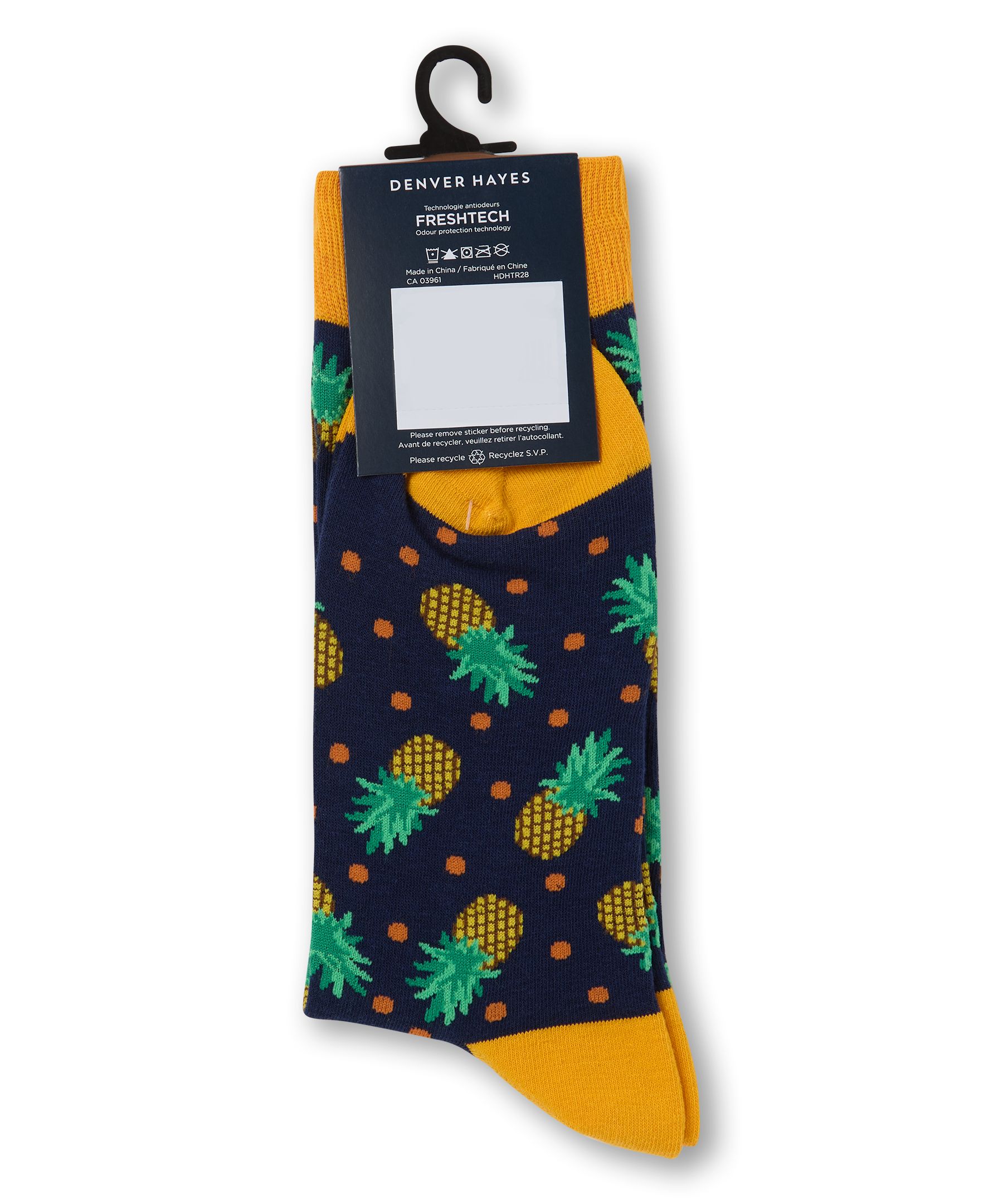 Chaussettes décontractées à motif fantaisie tropical pour hommes, Denver Hayes