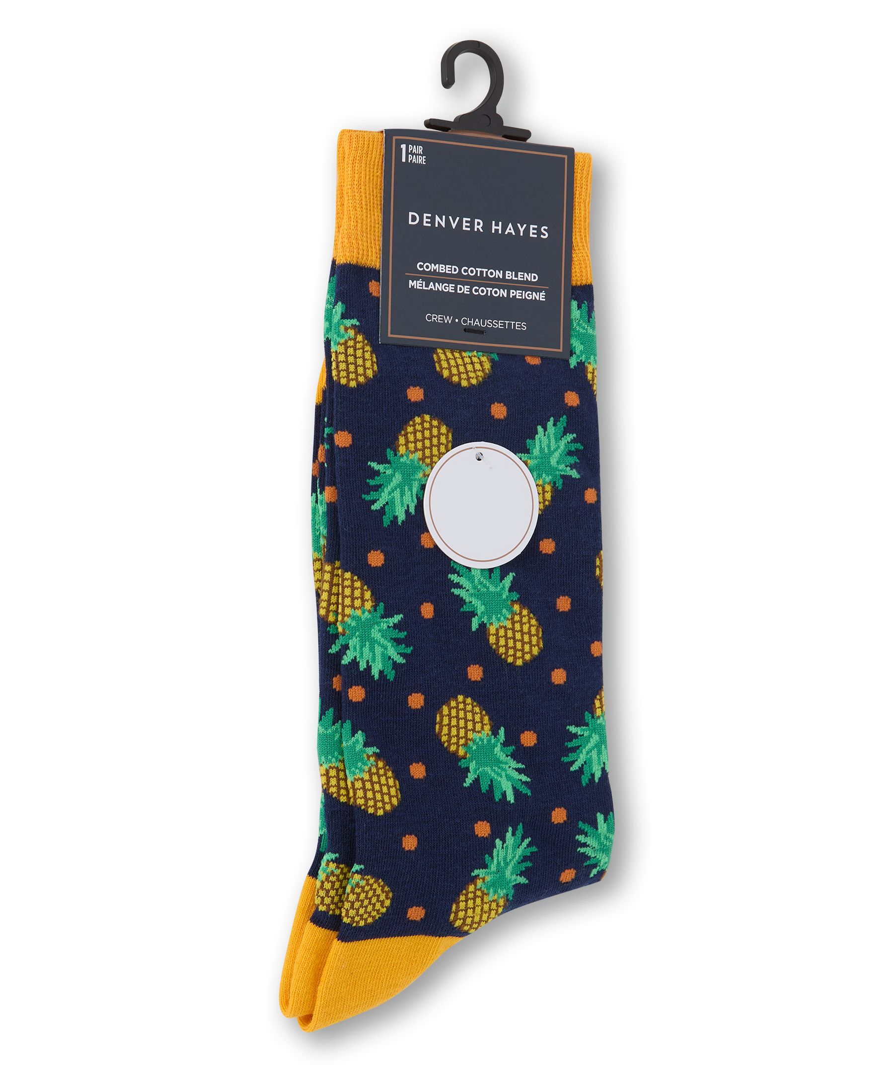 Chaussettes décontractées à motif fantaisie tropical pour hommes, Denver Hayes