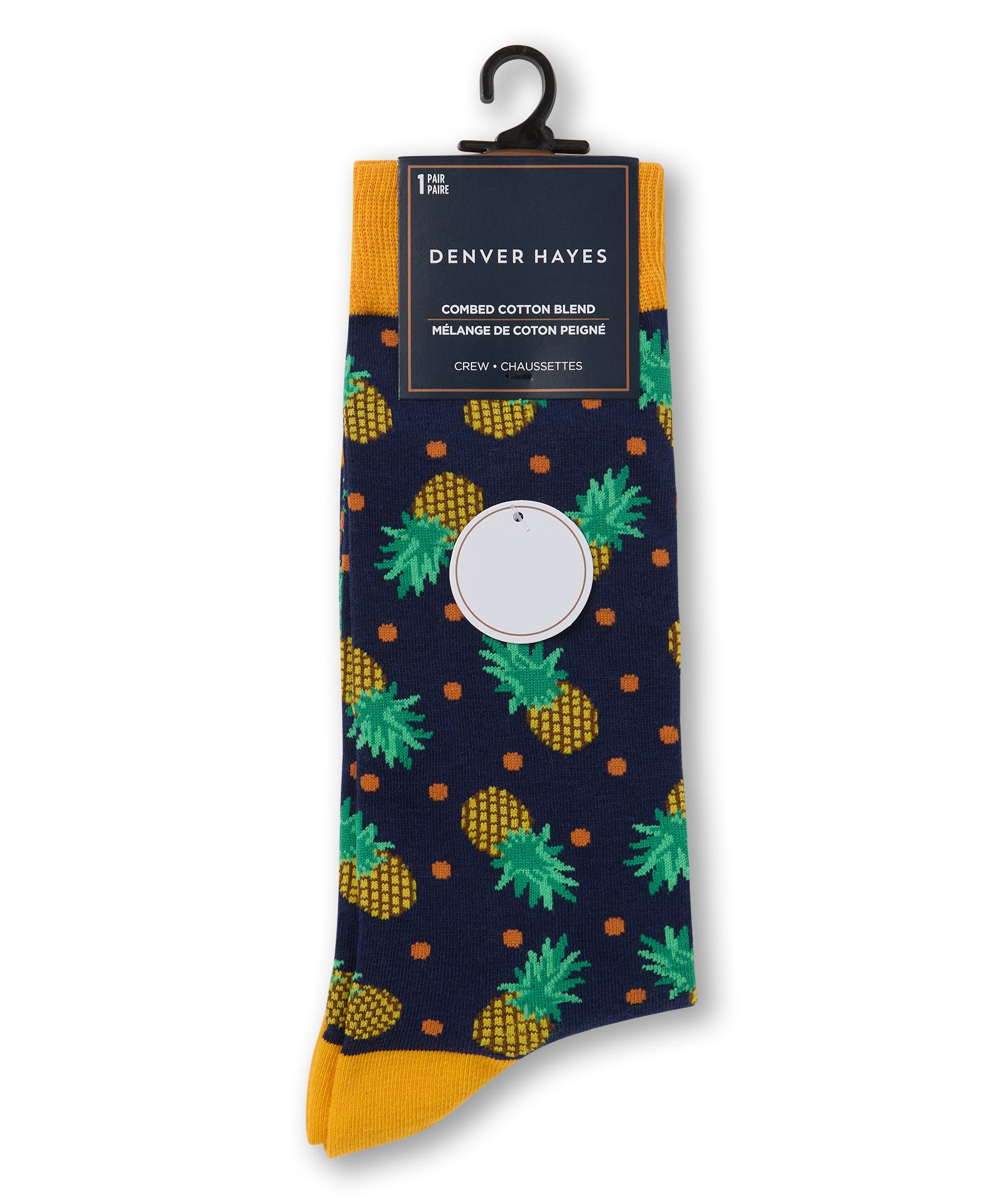 Chaussettes décontractées à motif fantaisie tropical pour hommes, Denver Hayes