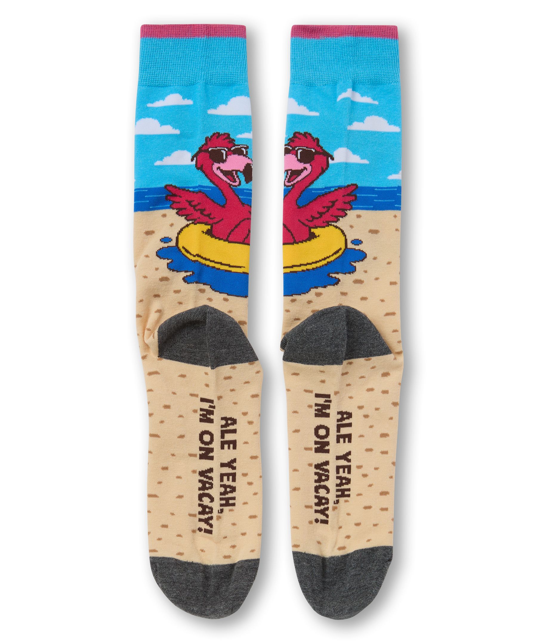 Denver Hayes Men's Novelty Tropical Pattern Casual Socks